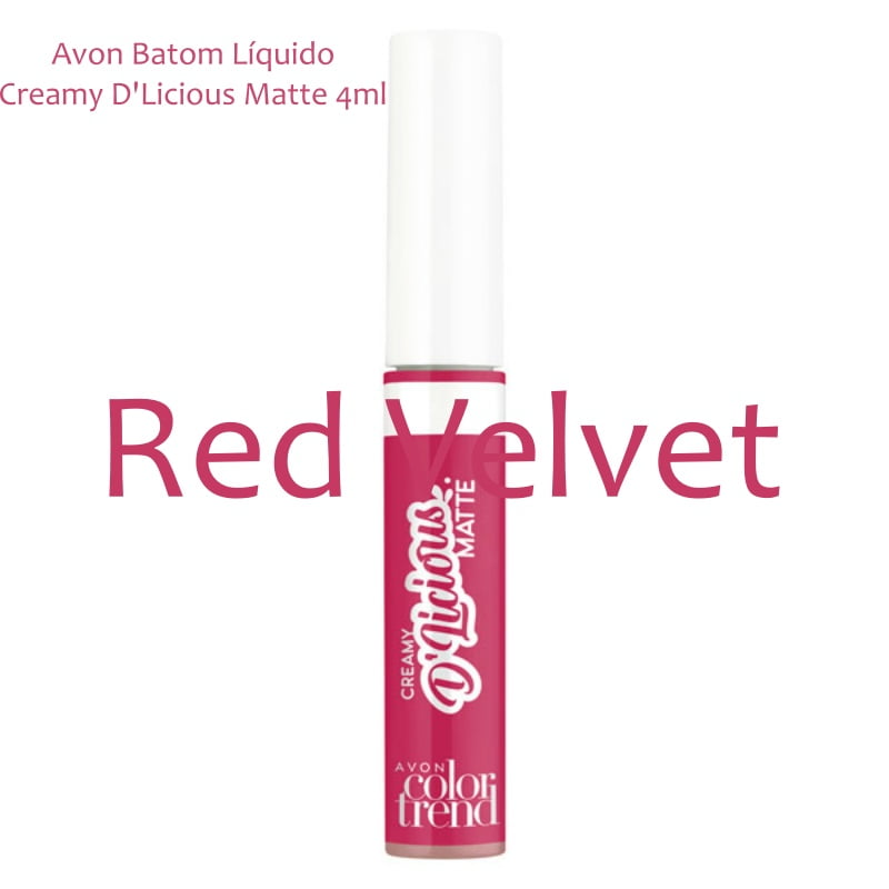 Avon Batom Líquido Creamy D'Licious Matte Red Velvet 4ml 