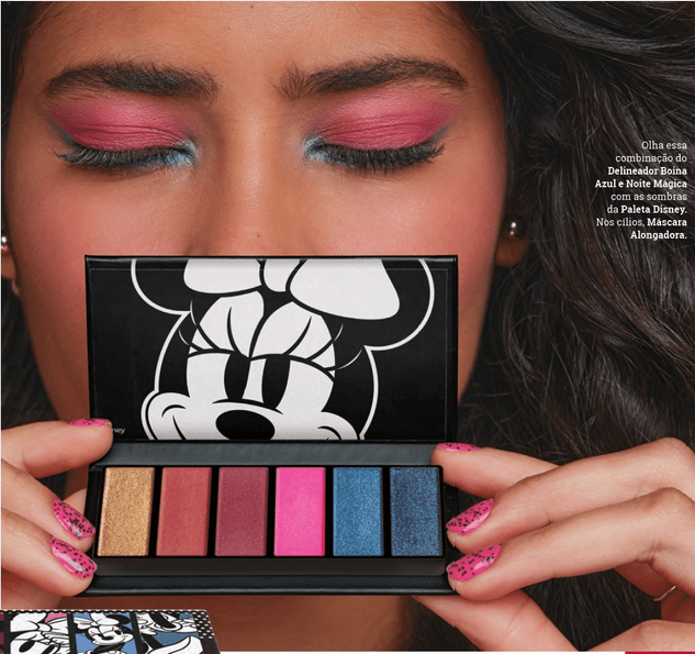Avon Maquiagem Paleta de Sombras Minnie para Olhos Avon Color Trend Coleção  Disney