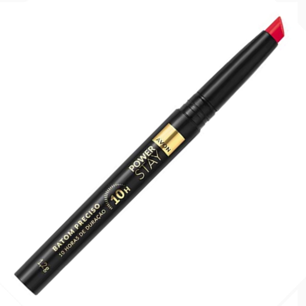 AVON Power Stay Batom Preciso Matte 10h 1,2 g Vermelho Impacto