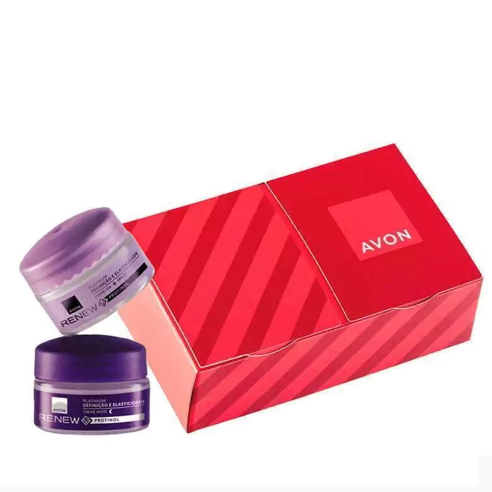 Avon Renew Platinum 55+ Kit Dia + Noite Miniatura Presente