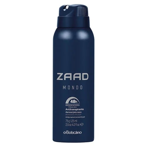 O Boticário Zaad Mondo Desodorante Antitranspirante Aerosol, 75g/125ml