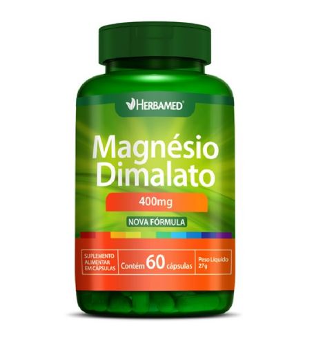 MAGNÉSIO DIMALATO SIDNEY OLIVEIRA 60 CÁPSULAS HERBAMED