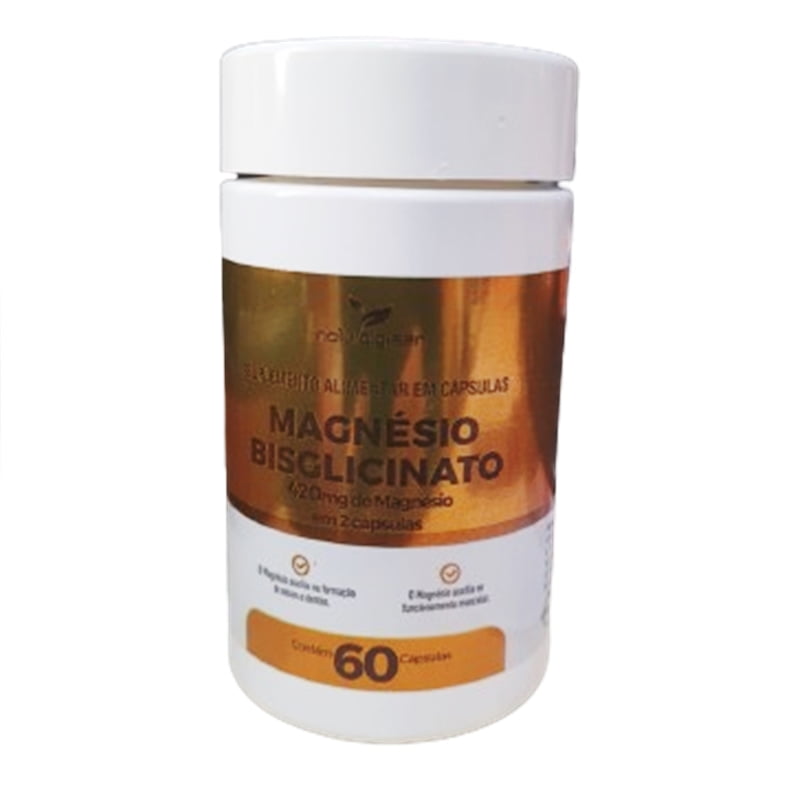 SIDNEY OLIVEIRA MAGNÉSIO BISGLICINATO NATURALGREEN 60 CÁPSULAS   420MG EM 2 CAPSULAS