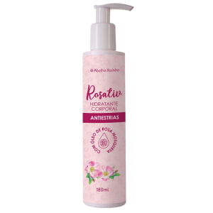 Antiestrias Creme Hidratante Desodorante Corporal Rosativ Abelha Rainha com óleo de rosa mosqueta 180ml 