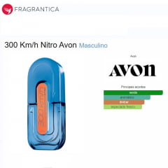 Avon 300 Km/H NITRO Colônia Desodorante Spray Masculino 100ml