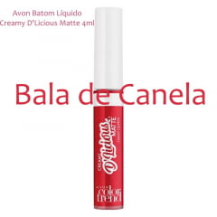 Avon Batom Líquido Creamy D'Licious Matte Bala de Canela 4ml