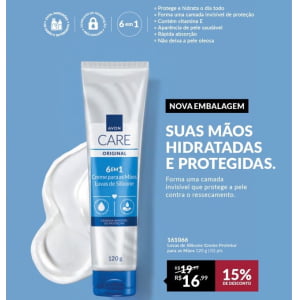 Luvas de Silicone Creme Protetor para as Mãos Avon Care - 120 g - val. 8/2027