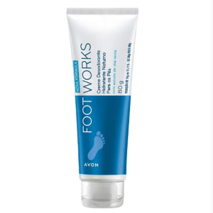 Avon Foot Works Creme Desodorante Hidratante Noturno para os Pés 80 G