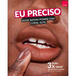 AVON Power Stay Batom Preciso Matte 10h 1,2 g Coral Sutil