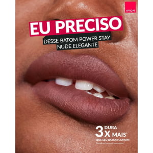 AVON Power Stay Batom Preciso Matte 10h 1,2 g Nude Elegante