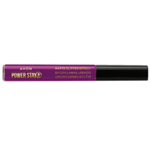 Avon Power Stay Matte Glitter Effect Batom Líquido Púrpura deslumbrante 7ml - dica de Halloween