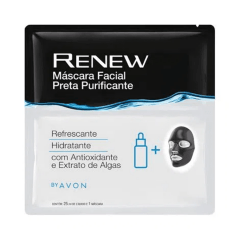 Avon Renew Máscara Facial Preta Purificante 25ml 1 máscara
