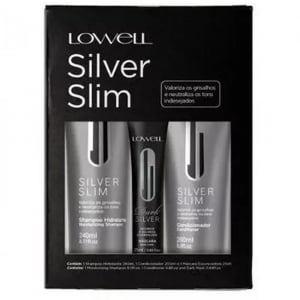 Lowell Kit Matizador Silver Slim Dark Shampoo Condic Máscara  