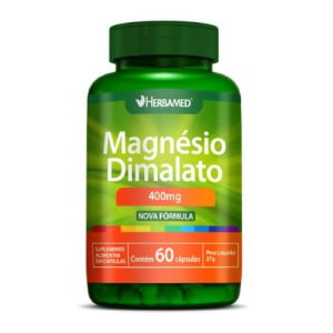 MAGNÉSIO DIMALATO SIDNEY OLIVEIRA 60 CÁPSULAS HERBAMED