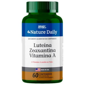 OLHOS Luteína + Zeaxantina + Vitamina a Made In Usa Nature Daily 60 comprimidos Sidney Oliveira